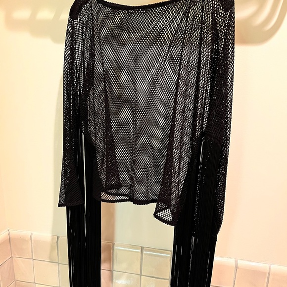 Frederick Anderson One Size Fringe Poncho - Picture 1 of 2